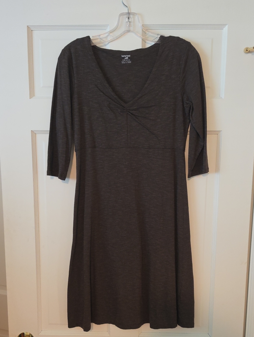 Horny Toad Charcoal Knit Long Sleeve Dress
